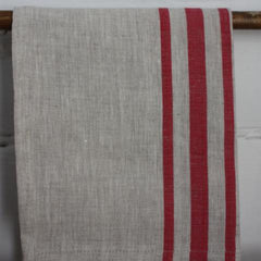Flax Linen Towel - Raspberry