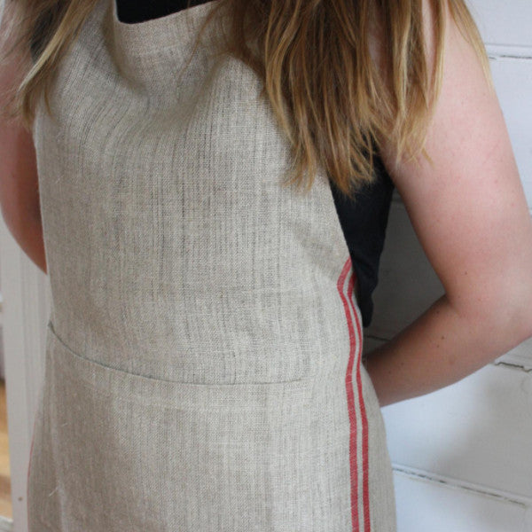 Apron - Natural & Red
