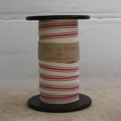 Vintage Reel with Ribbon - Guava Ticking